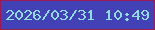 文字の大きさ：5、枠の色：9a1b53、背景の色：4341b6、文字の色：90dbe4 無料ブログパーツのブログ時計