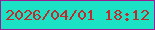 文字の大きさ：4、枠の色：9a1b93、背景の色：1ce2c5、文字の色：bf2c2e 無料ブログパーツのブログ時計