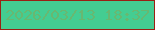文字の大きさ：2、枠の色：9a2014、背景の色：44cd92、文字の色：68b871 無料ブログパーツのブログ時計