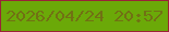 文字の大きさ：1、枠の色：9a2337、背景の色：6ba908、文字の色：717114 無料ブログパーツのブログ時計