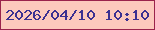 文字の大きさ：2、枠の色：9a234c、背景の色：fcc9bd、文字の色：3b3091 無料ブログパーツのブログ時計