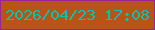 文字の大きさ：1、枠の色：9a278e、背景の色：b85418、文字の色：11c0ac 無料ブログパーツのブログ時計