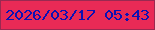 文字の大きさ：1、枠の色：9a2951、背景の色：e92a56、文字の色：0c11b4 無料ブログパーツのブログ時計