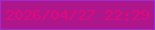 文字の大きさ：2、枠の色：9a2cd0、背景の色：ae178b、文字の色：e40878 無料ブログパーツのブログ時計