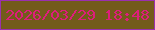 文字の大きさ：5、枠の色：9a30af、背景の色：735b1b、文字の色：dd1e7c 無料ブログパーツのブログ時計