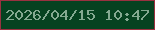 文字の大きさ：3、枠の色：9a3140、背景の色：064220、文字の色：84a991 無料ブログパーツのブログ時計