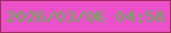 文字の大きさ：2、枠の色：9a3158、背景の色：ed50cb、文字の色：5eb84b 無料ブログパーツのブログ時計