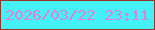 文字の大きさ：3、枠の色：9a352d、背景の色：44f1f6、文字の色：e280d6 無料ブログパーツのブログ時計