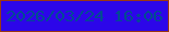 文字の大きさ：3、枠の色：9a3712、背景の色：2c06e9、文字の色：004b92 無料ブログパーツのブログ時計