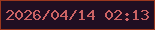 文字の大きさ：3、枠の色：9a371e、背景の色：200e22、文字の色：cc6365 無料ブログパーツのブログ時計