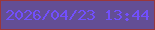 文字の大きさ：5、枠の色：9a373b、背景の色：634e95、文字の色：724ffc 無料ブログパーツのブログ時計