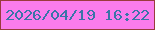 文字の大きさ：2、枠の色：9a3b3d、背景の色：fa7cec、文字の色：3a74a8 無料ブログパーツのブログ時計