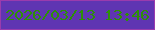 文字の大きさ：4、枠の色：9a3bad、背景の色：5f35b2、文字の色：2d9007 無料ブログパーツのブログ時計
