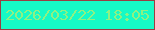 文字の大きさ：2、枠の色：9a3d42、背景の色：16fac6、文字の色：8ef183 無料ブログパーツのブログ時計