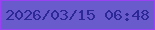 文字の大きさ：2、枠の色：9a42f3、背景の色：695bcb、文字の色：2d2897 無料ブログパーツのブログ時計