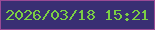 文字の大きさ：1、枠の色：9a4a95、背景の色：392f73、文字の色：7bcf44 無料ブログパーツのブログ時計
