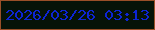 文字の大きさ：1、枠の色：9a4f28、背景の色：061308、文字の色：0d25d5 無料ブログパーツのブログ時計