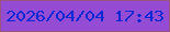 文字の大きさ：4、枠の色：9a537e、背景の色：944cd5、文字の色：0228d4 無料ブログパーツのブログ時計