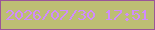 文字の大きさ：1、枠の色：9a5598、背景の色：bdbe74、文字の色：d08bfc 無料ブログパーツのブログ時計