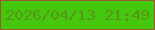 文字の大きさ：3、枠の色：9a5930、背景の色：44c70d、文字の色：549719 無料ブログパーツのブログ時計