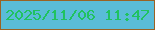 文字の大きさ：2、枠の色：9a6225、背景の色：5abcd8、文字の色：20c260 無料ブログパーツのブログ時計