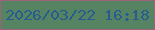 文字の大きさ：5、枠の色：9a6379、背景の色：568462、文字の色：265c90 無料ブログパーツのブログ時計