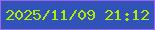 文字の大きさ：3、枠の色：9a63f3、背景の色：3152b7、文字の色：b3ec03 無料ブログパーツのブログ時計