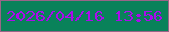 文字の大きさ：2、枠の色：9a6488、背景の色：09825a、文字の色：ab0aed 無料ブログパーツのブログ時計