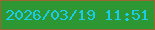 文字の大きさ：2、枠の色：9a6531、背景の色：2d9734、文字の色：1acce8 無料ブログパーツのブログ時計
