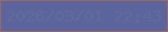 文字の大きさ：2、枠の色：9a6960、背景の色：5b649c、文字の色：626b99 無料ブログパーツのブログ時計