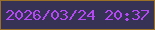 文字の大きさ：3、枠の色：9a7028、背景の色：363255、文字の色：b449f3 無料ブログパーツのブログ時計