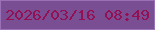 文字の大きさ：1、枠の色：9a70b6、背景の色：7a4e93、文字の色：931054 無料ブログパーツのブログ時計