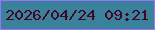 文字の大きさ：3、枠の色：9a72fd、背景の色：3a829c、文字の色：440624 無料ブログパーツのブログ時計