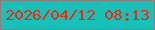 文字の大きさ：1、枠の色：9a7873、背景の色：15c2ba、文字の色：f8230f 無料ブログパーツのブログ時計
