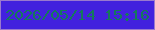 文字の大きさ：4、枠の色：9a79ce、背景の色：4221de、文字の色：15785c 無料ブログパーツのブログ時計