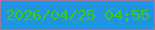 文字の大きさ：2、枠の色：9a7c9b、背景の色：1f94e0、文字の色：40ca12 無料ブログパーツのブログ時計