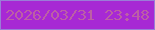 文字の大きさ：4、枠の色：9a7dd7、背景の色：a729d4、文字の色：bc5fa5 無料ブログパーツのブログ時計