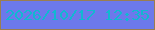 文字の大きさ：3、枠の色：9a7e50、背景の色：6c79eb、文字の色：11b8d1 無料ブログパーツのブログ時計