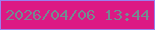 文字の大きさ：5、枠の色：9a7fee、背景の色：dc1984、文字の色：738b91 無料ブログパーツのブログ時計