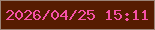 文字の大きさ：2、枠の色：9a8375、背景の色：561c00、文字の色：f751a7 無料ブログパーツのブログ時計