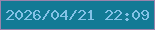 文字の大きさ：4、枠の色：9a83ab、背景の色：127a95、文字の色：83c2e7 無料ブログパーツのブログ時計