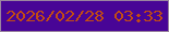 文字の大きさ：3、枠の色：9a849f、背景の色：480596、文字の色：c34c12 無料ブログパーツのブログ時計