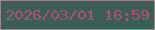文字の大きさ：3、枠の色：9a8686、背景の色：3a5e58、文字の色：b54d71 無料ブログパーツのブログ時計