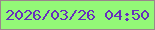 文字の大きさ：1、枠の色：9a868b、背景の色：93f977、文字の色：672fbc 無料ブログパーツのブログ時計