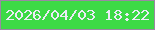 文字の大きさ：4、枠の色：9a88a3、背景の色：3dda46、文字の色：ecebf7 無料ブログパーツのブログ時計
