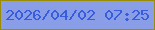 文字の大きさ：3、枠の色：9a8c05、背景の色：899ee7、文字の色：375cde 無料ブログパーツのブログ時計