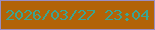 文字の大きさ：5、枠の色：9a8dc3、背景の色：b26307、文字の色：3aa592 無料ブログパーツのブログ時計