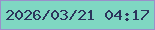 文字の大きさ：4、枠の色：9a8fca、背景の色：7fd7c2、文字の色：2c365c 無料ブログパーツのブログ時計