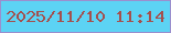 文字の大きさ：2、枠の色：9a8fce、背景の色：5cd3f4、文字の色：a4504e 無料ブログパーツのブログ時計