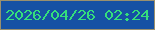 文字の大きさ：5、枠の色：9a906e、背景の色：1651a4、文字の色：35de7c 無料ブログパーツのブログ時計